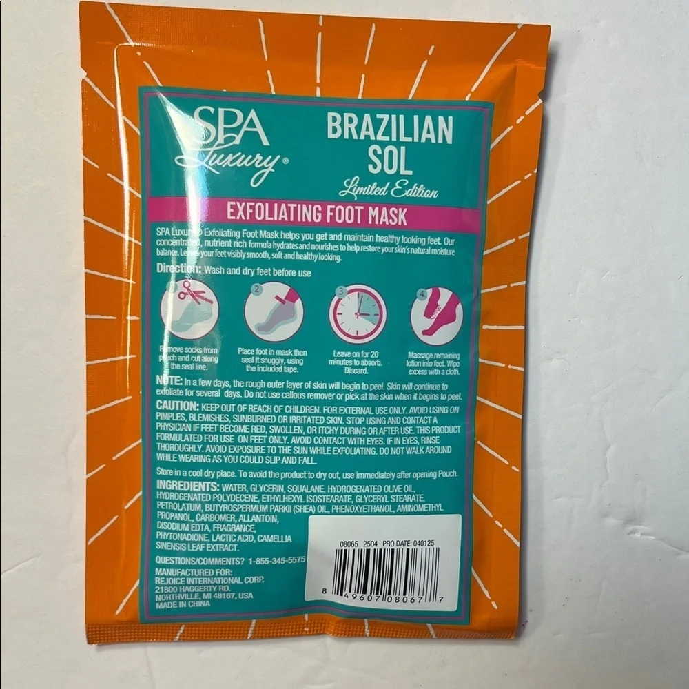 Brazilian Sol Exfoliating Foot Mask - Orange